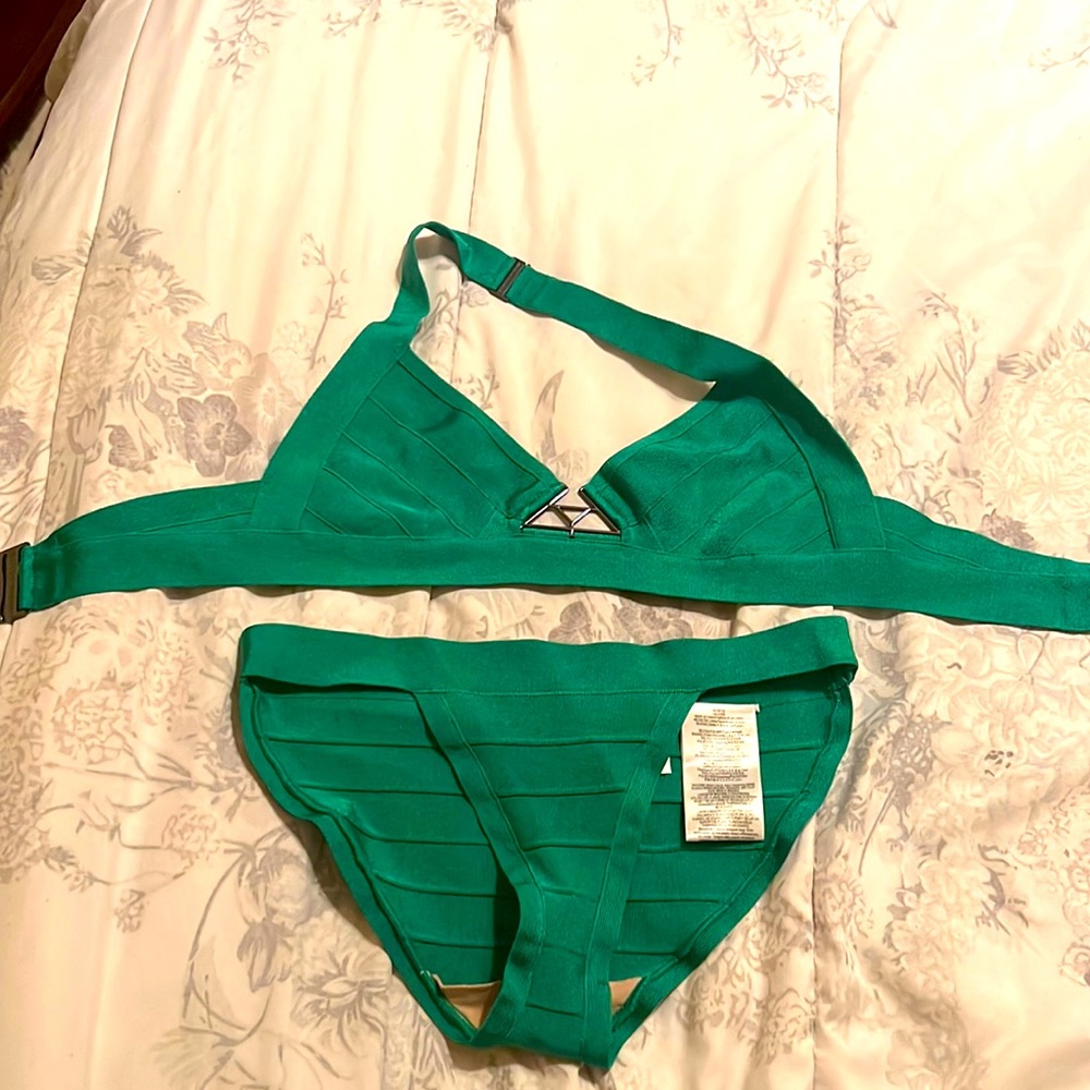Herve leger Yvonne 2 piece bathing suit